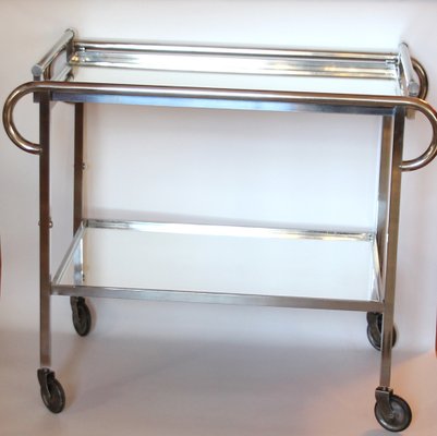 French Art Deco Bar Trolley attributed to Jacques Adnet, 1930s-SY-1793010