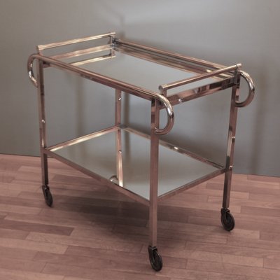 French Art Deco Bar Trolley attributed to Jacques Adnet, 1930s-SY-1793010