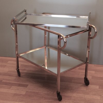 French Art Deco Bar Trolley attributed to Jacques Adnet, 1930s-SY-1793010