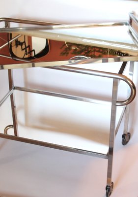 French Art Deco Bar Trolley attributed to Jacques Adnet, 1930s-SY-1793010