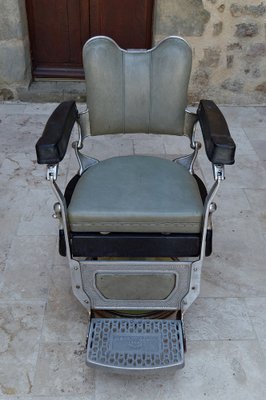 French Art Deco Barber Chairs, 1940, Set of 3-XNH-1804650