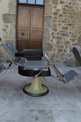 French Art Deco Barber Chairs, 1940, Set of 3-XNH-1804650