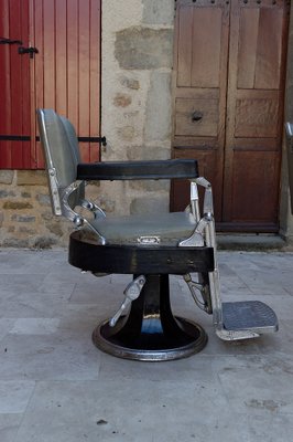 French Art Deco Barber Chairs, 1940, Set of 3-XNH-1804650