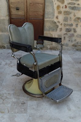 French Art Deco Barber Chairs, 1940, Set of 3-XNH-1804650