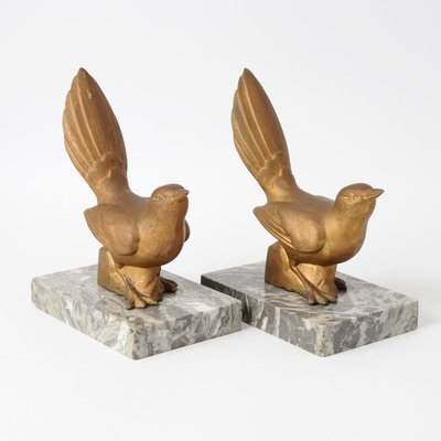 French Art Deco Bird Bookends, 1930s, Set of 2-IXK-898149