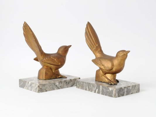 French Art Deco Bird Bookends, 1930s, Set of 2-IXK-898149