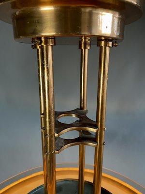 French Art Deco Brass & Glass Lalique Style Pendant Light, 1925-IEI-1396634