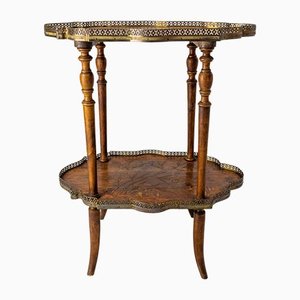 French Art Deco Brass & Poplar Serving Table or Side Table, 1930-RIU-1259147