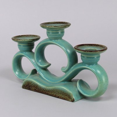 French Art Deco Ceramic Candleholder, 1940s-NE-881097