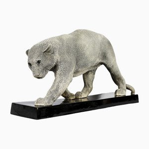 French Art Deco Ceramic Panther Sculpture by G.Beauvais for Edition Kaza, 1930s-ZVH-1800356