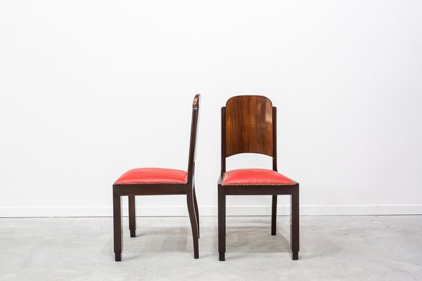 French Art Deco Chairs, 1920s, Set of 6-UJE-899100