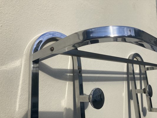 French Art Deco Chrome-Plated Coat Rack, 1930s-XHV-1740243