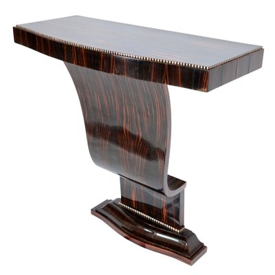 French Art Deco Console Table in Macassar and Two-Tone Inlays, 1930s-CXC-1755068