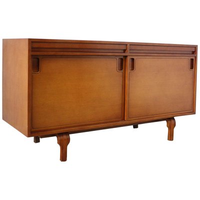 French Art Deco Credenza with Marble Top, 1930s-RIU-723125