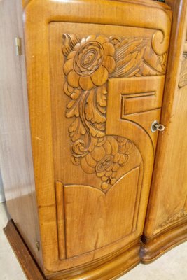 French Art Deco Credenza with Marble Top, 1930s-RIU-723125