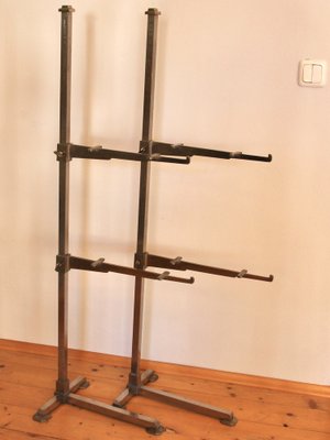 French Art Deco Etagere Shelf in Metal & Glass, 1930s-SY-1262816