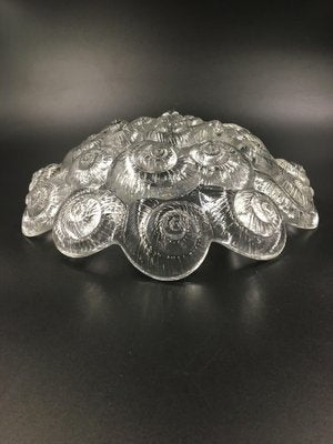 French Art Deco Glass Bowl with Shells and Fossil Motif, 1930s-SAK-1802973