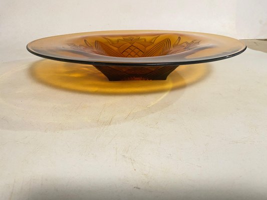 French Art Deco Glass Dish, 1940-UR-1767101