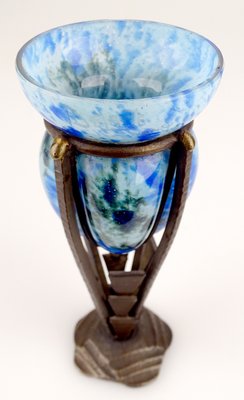 French Art Deco Glass Vase from Delatte Nancy-GUT-2033455