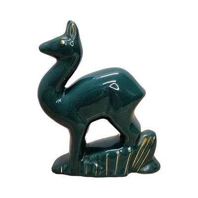 French Art Deco Green Deer, 1950s-VHW-2031494