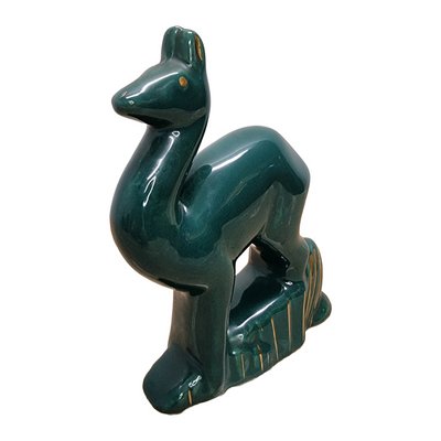 French Art Deco Green Deer, 1950s-VHW-2031494