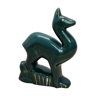 French Art Deco Green Deer, 1950s-VHW-2031494