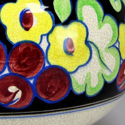 French Art Deco Hand-Painted Vase, 1930s-NE-883378