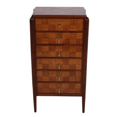 French Art Deco High Chest of Drawers with Six Drawers, 1920s-CXC-1820572