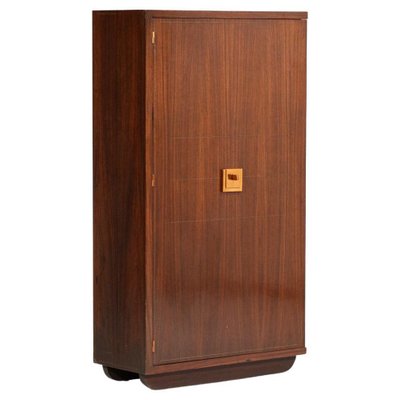 French Art Deco Mahogany and Copper Cabinet by Andre Sornay, 1940s-YU-1173773