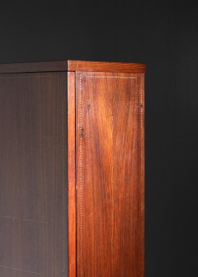 French Art Deco Mahogany and Copper Cabinet by Andre Sornay, 1940s-YU-1173773