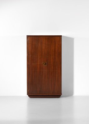 French Art Deco Mahogany and Copper Cabinet by Andre Sornay, 1940s-YU-1173773