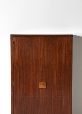 French Art Deco Mahogany and Copper Cabinet by Andre Sornay, 1940s-YU-1173773