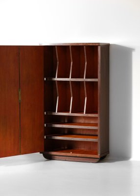 French Art Deco Mahogany and Copper Cabinet by Andre Sornay, 1940s-YU-1173773