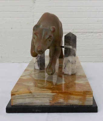 French Art Deco Marble Spelter Greyhound, 1930s-RIU-1395993