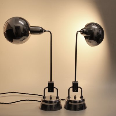 French Art Deco Metal Desk Lamps by Charlotte Perriand for Jumo, 1940s, Set of 2-SY-1757070