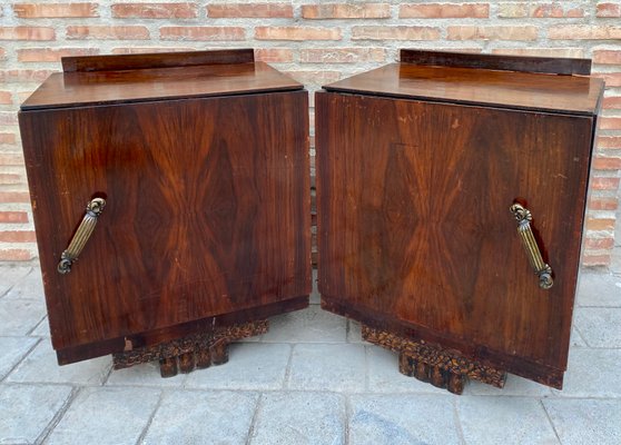 French Art Deco Nightstands, 1930s, Set of 2-NOU-1361445