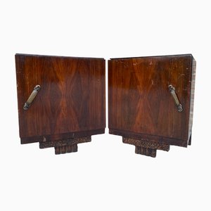 French Art Deco Nightstands, 1930s, Set of 2-NOU-1361445