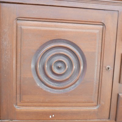 French Art Deco Oak and Marble Sideboard in the Style of Dudouyt-JRP-1054193