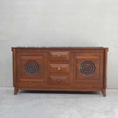 French Art Deco Oak and Marble Sideboard in the Style of Dudouyt-JRP-1054193