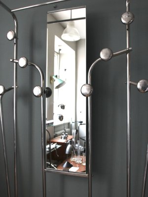 French Art Deco Polished Aluminum Coat Stand, 1940s-SY-1740349