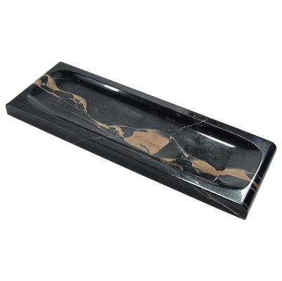 French Art Deco Portoro Marble Pen Tray, 1930s-GIW-1791747