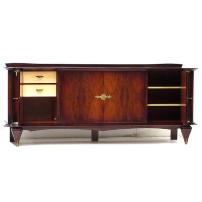 French Art Deco Rosewood and Walnut Sideboard by Jules Leleu, 1930s-UBE-1343826