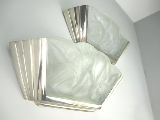 French Art Deco Sconces by Degue, 1920s, Set of 2-FPY-1801245