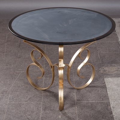 French Art Deco Side or Coffee Table in Wrought Iron, 1930s-XHV-850111