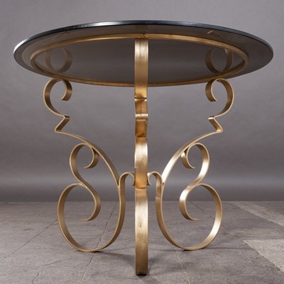 French Art Deco Side or Coffee Table in Wrought Iron, 1930s-XHV-850111