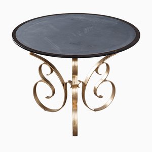 French Art Deco Side or Coffee Table in Wrought Iron, 1930s-XHV-850111