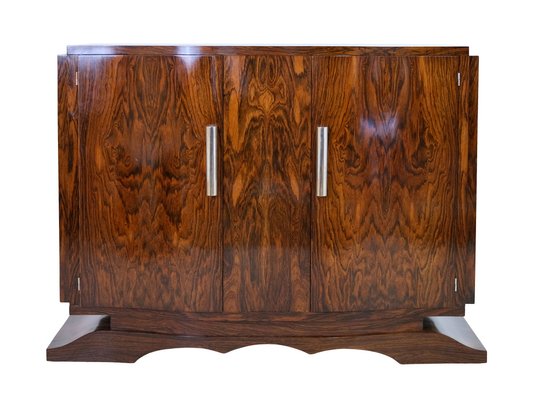 French Art Deco Sideboard in Caucasian Walnut with Sliding Fittings, 1930s-CXC-1752447