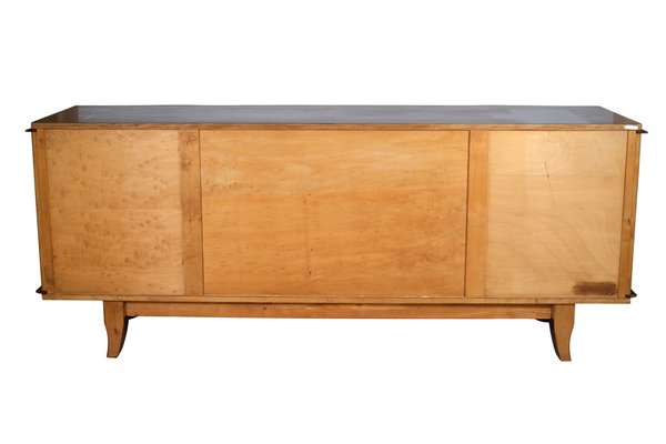 French Art Deco Sideboard with Marquetry and Brass Fittings, 1940s-CXC-1824425