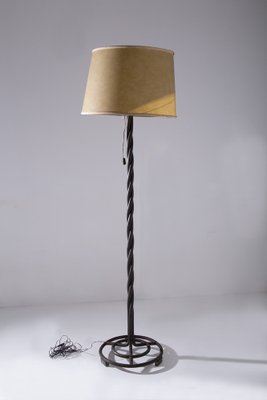 French Art Deco Style Cast Iron Lamp, 1940-RCE-1792275