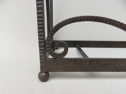 French Art Deco Umbrella Stand in Wrought Iron in the style of Edgar Brandt-EY-980475